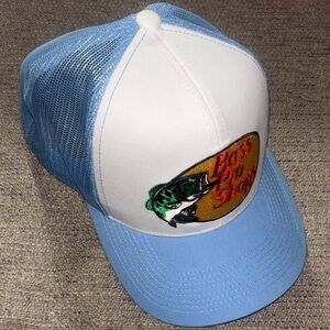 Bass Pro Shops Light Blue and White Cap